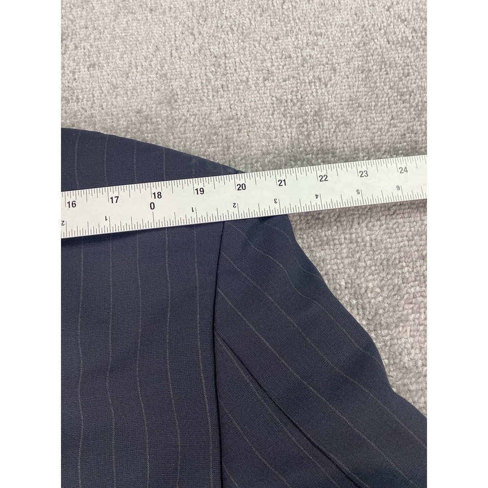 Brooks Brothers Suit Jacket 41 R Navy Wool Striped 346 Stretch Luxury Designer - Picture 12 of 16
